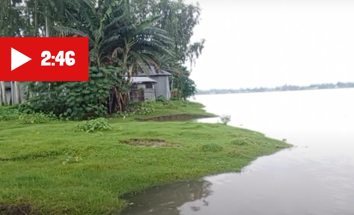 কুড়িগ্রামে বাড়ছে নদ নদীর পানি, দুর্ভোগ বাড়ছে চরাঞ্চলের মানুষদের